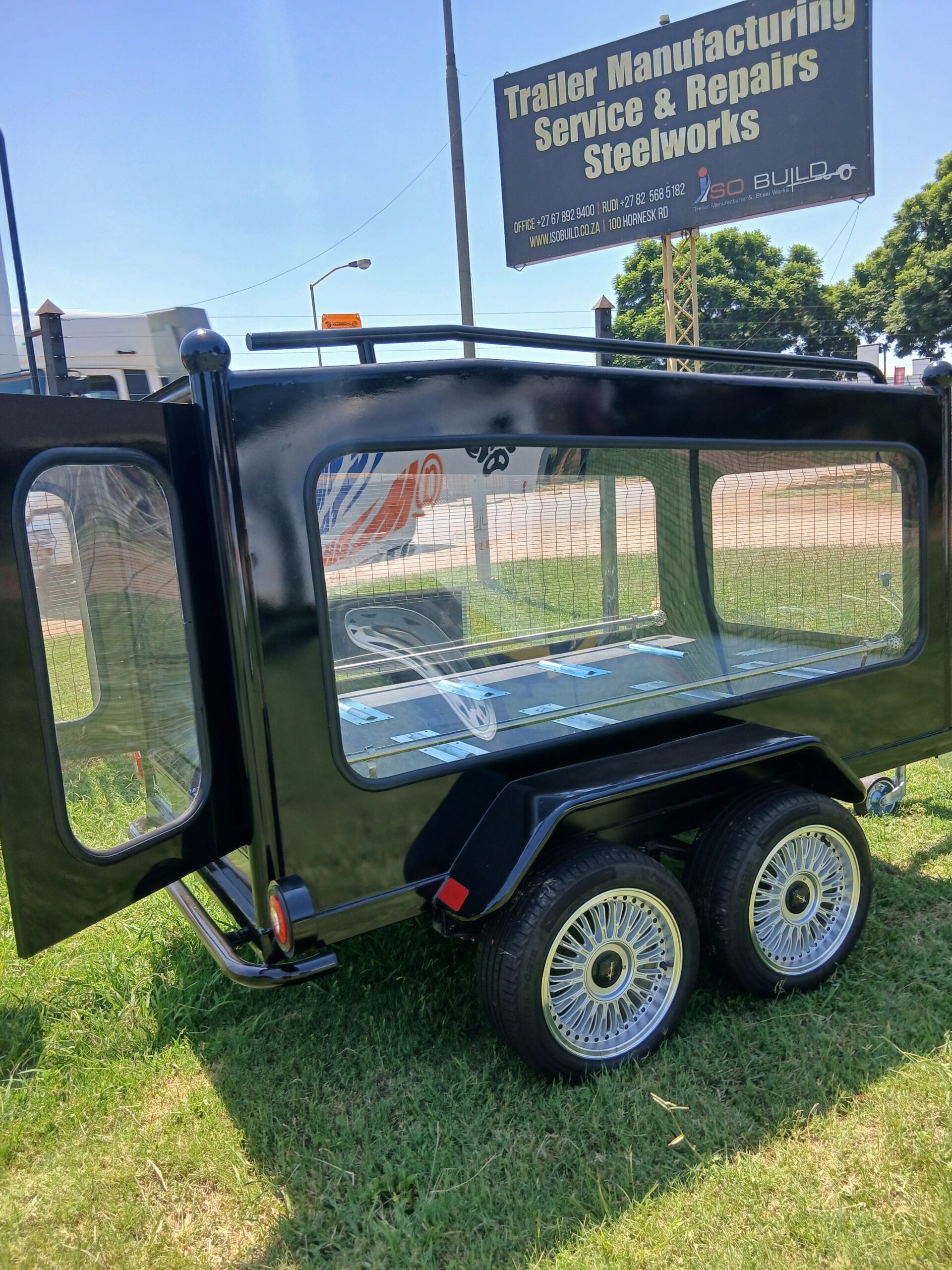 Luxury Vip Hearse Trailers Customized Hearse Trailer Manufactured by ISO Build in Pretoria